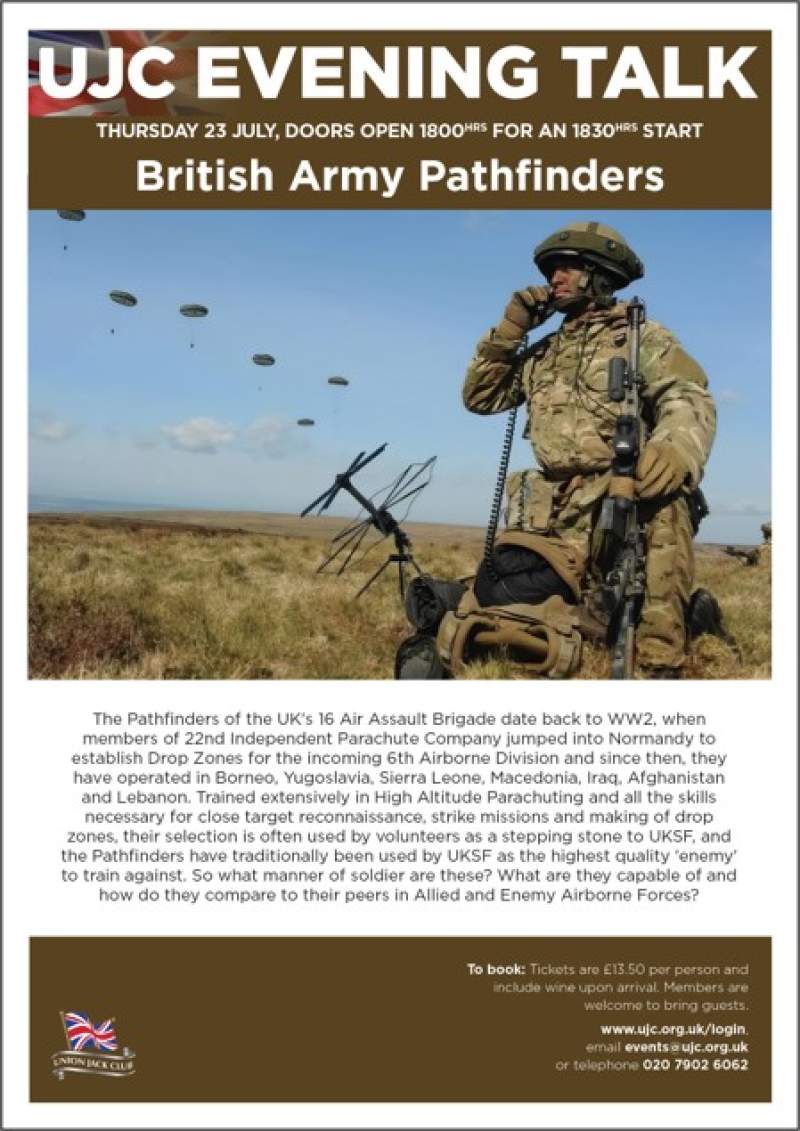 Evening Talk: British Army Pathfinders poster image