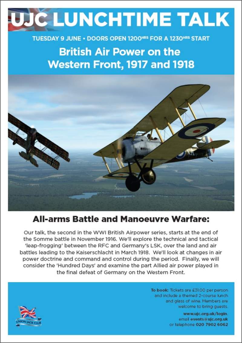 Lunchtime Talk: British Air Power on the Western Front, 1917 & 1918 poster image