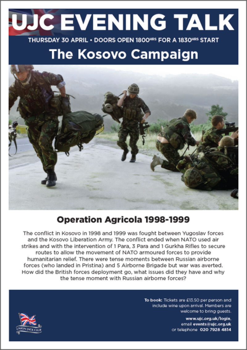 Evening Talk: The Kosovo Campaign, Op. Agricola 1998-1999 poster image